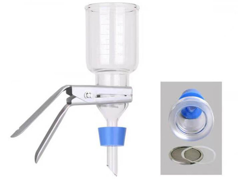 300ml 玻璃過濾漏斗 不銹鋼濾網墊